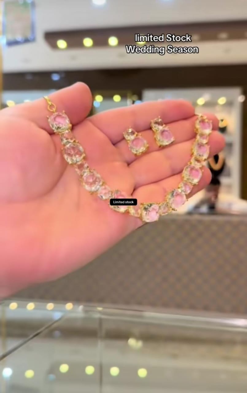 Zircon Stone Necklace Set