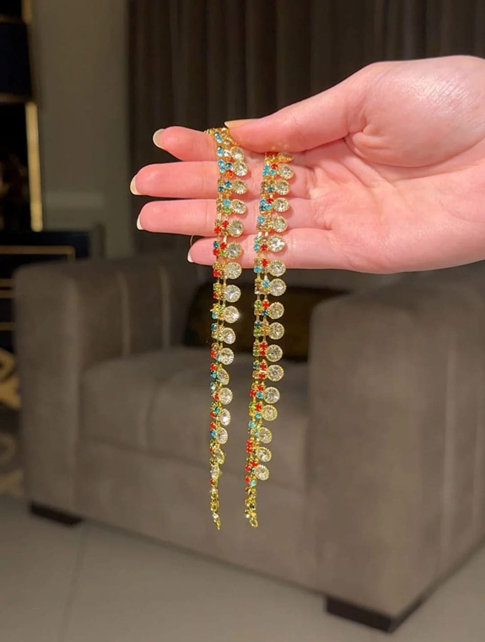 Silver gold plated Payal