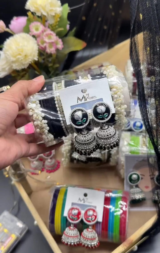 Bangles Churi Jhumka Set