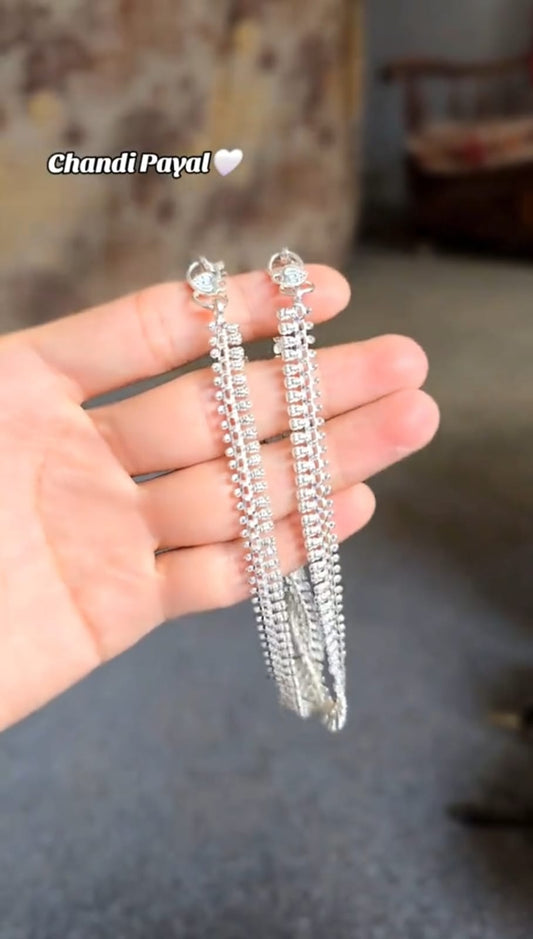 Silver Anklet Payal